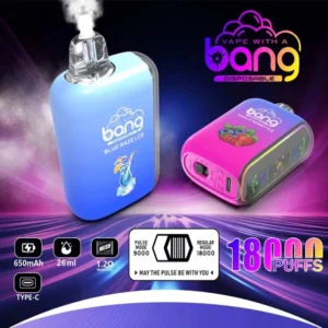 Bang 18000 Puffs Dual Mesh Digital Box  0% 2% 3% 5% Low Nicotine Rechargeable Disposable Vapes Pen Bulk Buy Wholesale