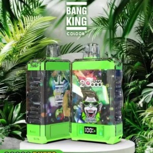 Bang King Double Crystal 20000 Puffs 0% 2% 3% 5% Low Nicotine Rechargeable Disposable Vapes Pen Bulk Buy Wholesale